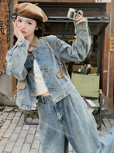 9907牛仔套装两色批170控238现货图片
