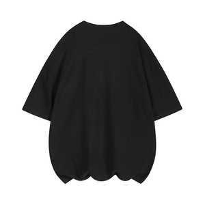 8XL-M 重磅！特大码港风短袖T恤男士半袖男五分袖体恤衫DX306P40图片