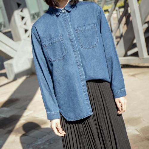 双口袋牛仔衬衣巨爆，女装，轩之秀