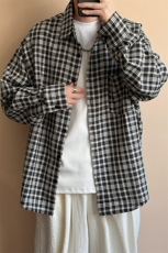 现货-小格子潮牌衬衫外套男百搭青少年衬衣-AC23098特批P58，男装衬衫，电商A351