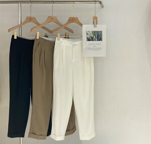 卷边九分西裤,其它,驿谷