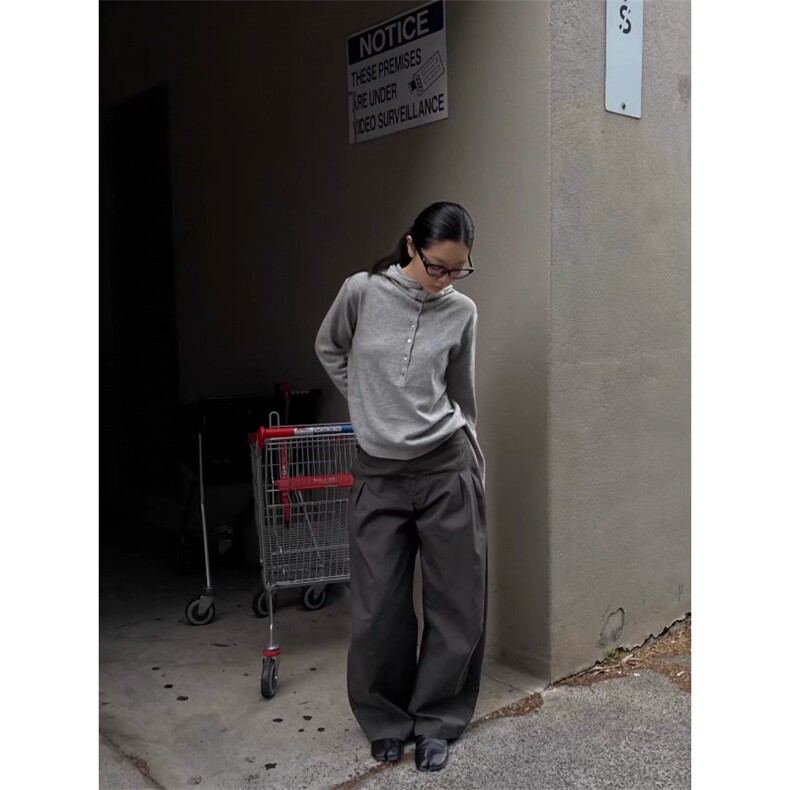 1506A/G66150/P72灰色连帽针织衫女秋冬设计感宽松,男装针织衫/毛衣,星座1506A