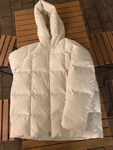 【现货】one two家90白鸭绒羽绒服中长款超好穿（绒图片