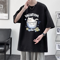 麂皮绒短袖t恤男大码半袖男JD82408-P25，男装T恤，电商A040