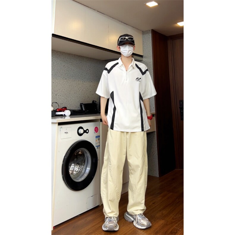 抖音品质！重磅夏季美式冰丝POLO衫男潮流宽松短袖XP2405-P45控68，男装Polo衫，电商B370