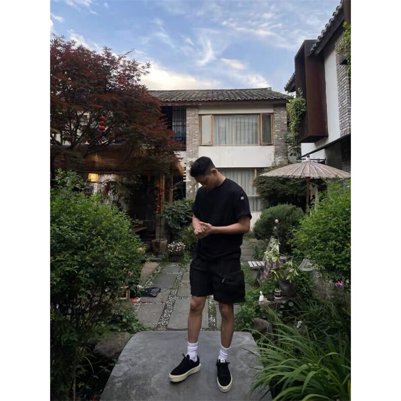 1506/QA15140/P32美式潮牌印花标语T恤夏季重磅纯棉印花圆领上衣,男装T恤,星座1506