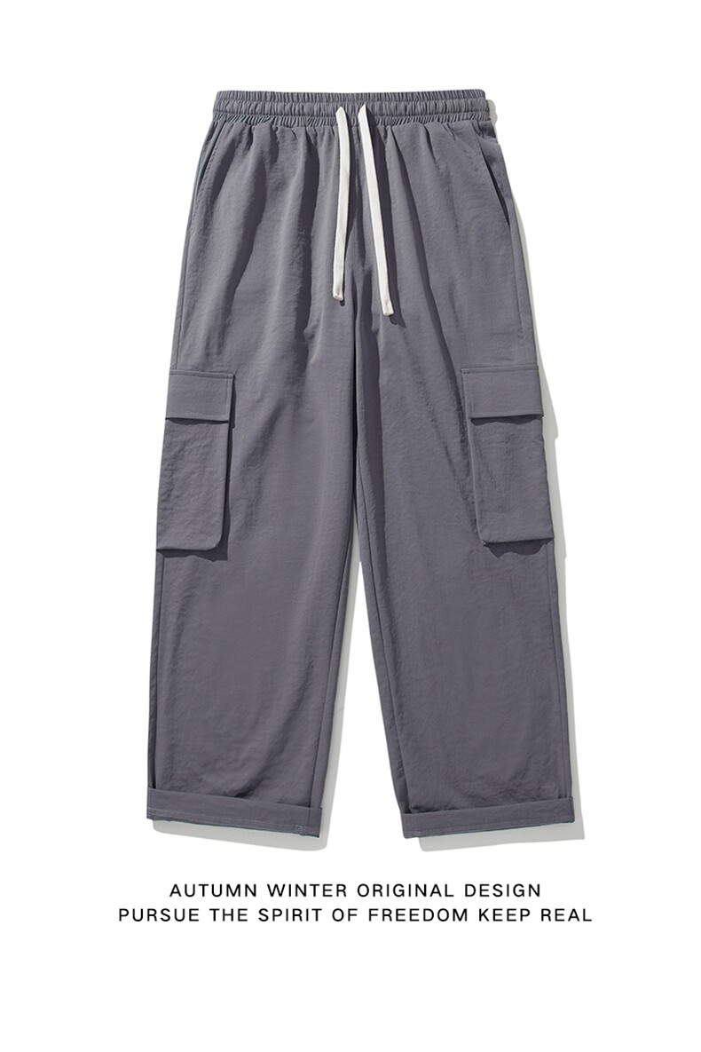 春夏新款工装日系白底休闲裤男宽松阔腿裤直筒裤CK2318-P50,男装工装外套,星座717