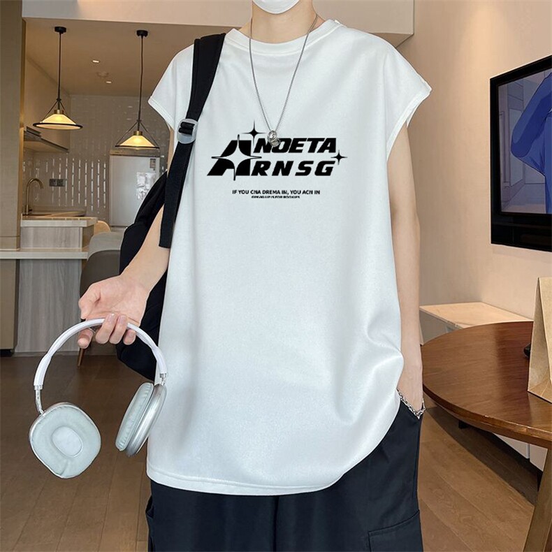 可设48小时发货支持抖音得物来样二开240克重磅美式麂皮绒背心t恤，男装背心/马甲，电商A486