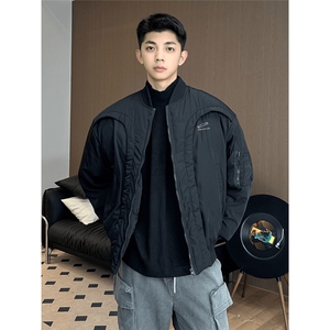 飞行员夹克棉服男冬季美式弧形短款棒球服外套YM6011-P84图片