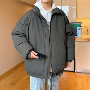 现货冬季美式休闲加厚雪山外套夹克立领纯色三防户外工装棉服图片