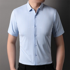 F82320钱塘2020-1夏季合身中年男士薄款百搭时尚休闲衬衫P62，男装衬衫，钱塘207-1