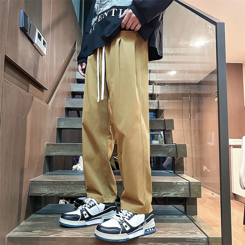 春款港风休闲裤宽松运动裤拖地裤束脚裤男KP835P45,男装休闲裤,星座1204-3