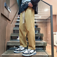 春款港风休闲裤宽松运动裤拖地裤束脚裤男KP835P45，男装休闲裤，星座1204-3