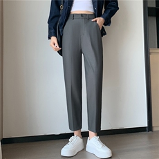 西装裤女2024春夏九分裤西裤薄款休闲裤子大码小个子职业烟管裤，女装休闲裤，梦白服饰厂