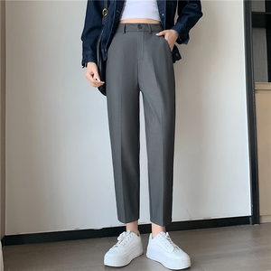 西装裤女2024春夏九分裤西裤薄款休闲裤子大码小个子职业烟管裤图片