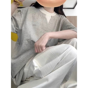 H0596-P35假两件夏季宽松型新款T恤女图片