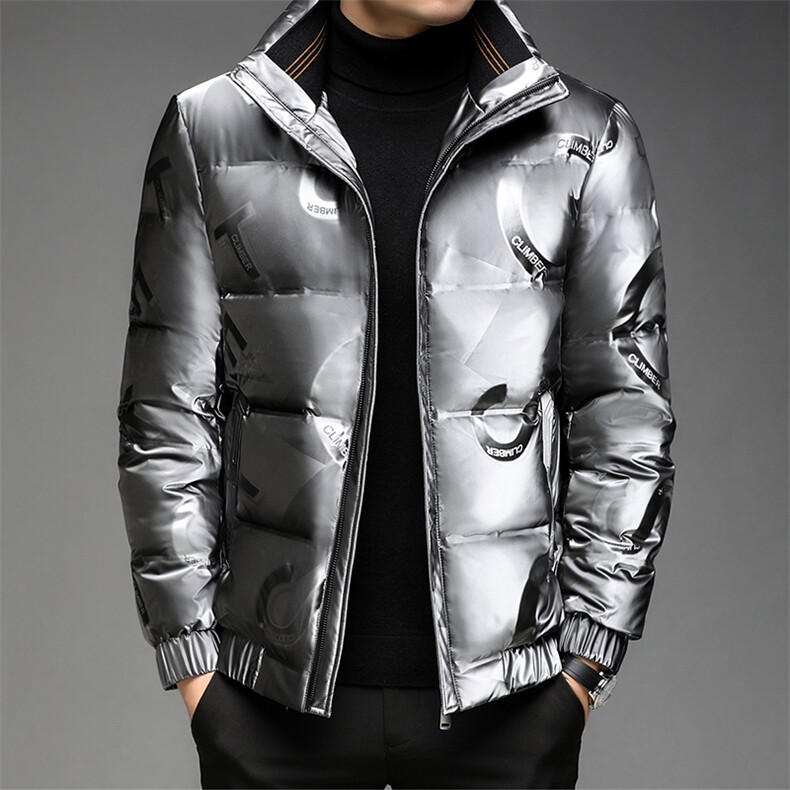 21冬装新款中年男士亮面羽绒服男短款保暖羽绒服外套DS2261-P260,男装羽绒服,电商B212（原钱塘6029）
