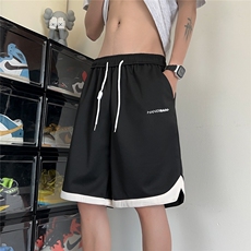 2026春装新款美式刺绣拼接短裤五分裤男潮流K9908/特P30红地板8，男装牛仔裤，电商A094