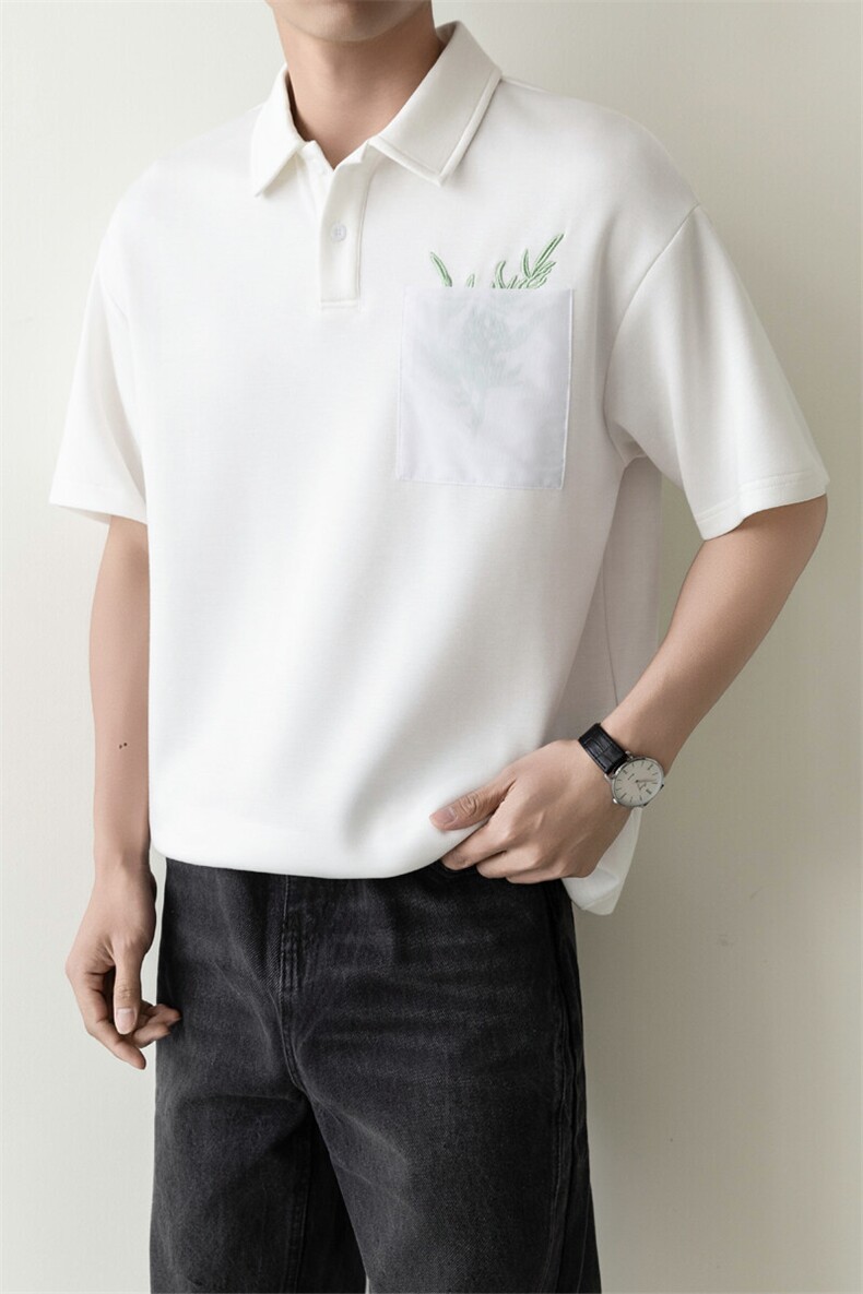 夏男翻领POLO衫拼色男休闲宽松休闲衬衣轻熟风A236-82563-P60,男装Polo衫,电商A236