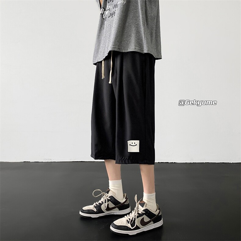 冰丝七分裤男大码速干短裤男五分裤黑地板风格QK72316-P25,男装休闲裤,电商A040