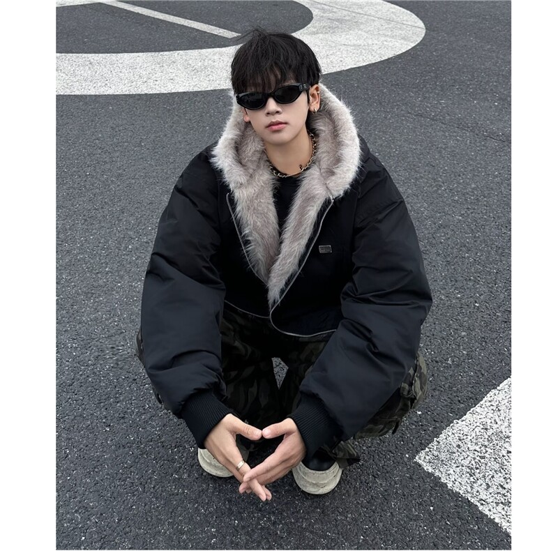 冬季美式复古座山雕棉服外套男女款连帽工装加厚夹克M9089/P130,男装夹克,星座506