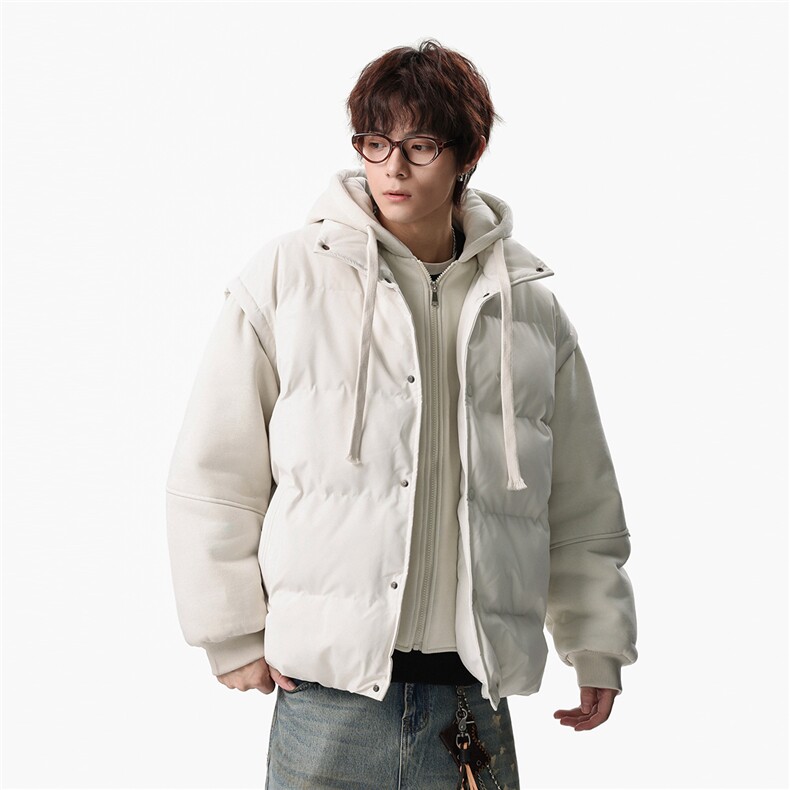 新款冬季羽绒棉服棉袄连帽假两件韩版宽松外套A436-2511-P85图片