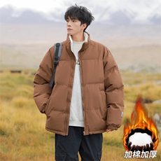 抖音直播连帽棉衣假两件加厚棉袄情侣款百搭面包服MY111-P65，男装棉衣，星座1402-1