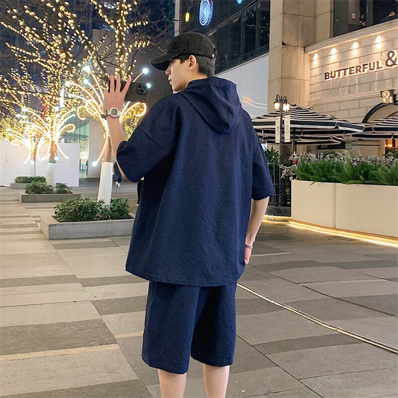 新款休闲短袖套装,男装休闲套装,星座1106-2（原1111B）