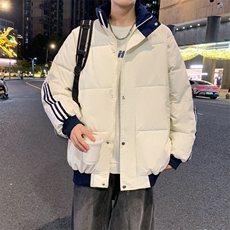 ！2025秋冬新款男士立领撞色棉衣百搭棉服外套MY200特P75，男装棉衣，电商B220