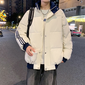 ！2025秋冬新款男士立领撞色棉衣百搭棉服外套MY200特P75图片