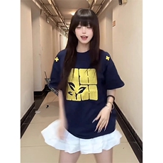 万针全刺绣工艺高品质260克纯棉双纱美式高街宽松短袖T恤特P33，男装T恤，电商A486