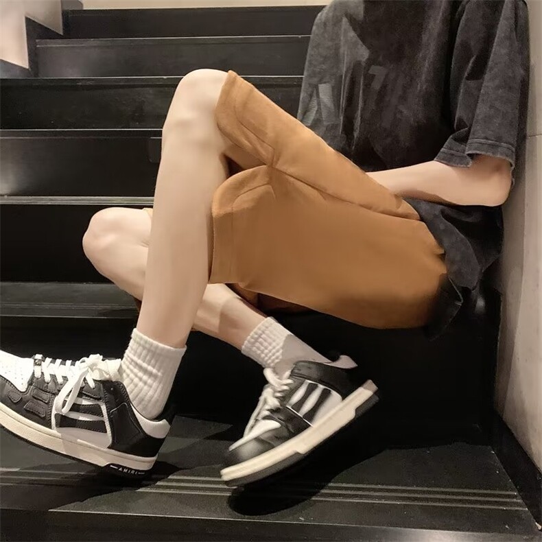 多色开叉休闲短裤男夏季ins潮流沙滩裤宽松直筒K10093-P35,男装休闲裤,星座1109-3