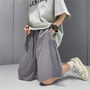 2026春夏潮字母印花麂皮绒短裤M~5XL XZ604-DK500-P45控58图片