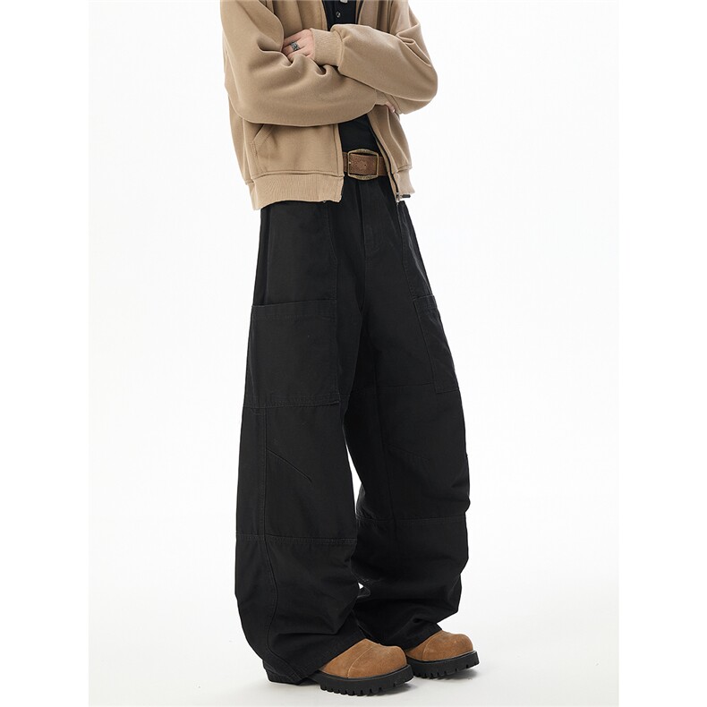 6146-秋冬现货高品多段式拼接工装100棉休闲裤(P58X98)3,男装休闲裤,电商C315