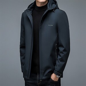 2023年冬季新款时尚潮流男士羽绒服外套商务中年休闲百搭纯色外套图片