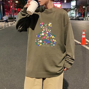 M18206-P45 加绒款-P65半高领毛衣男士大码针织衫男毛线衣男图片