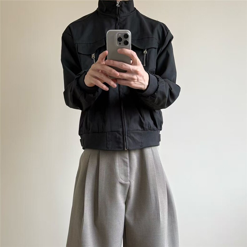 自家图~现货老钱风多口袋机能夹克外套W1357/P75,男装夹克,电商B350