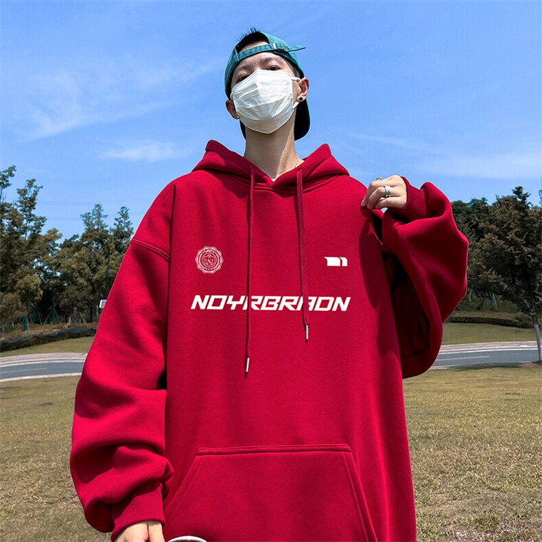抖音得物供货可提供视频秋冬重磅美式宽松连帽卫衣DL2311,男装卫衣,电商A486