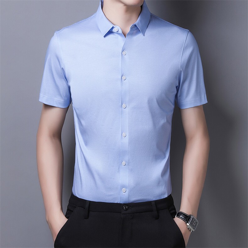 JT3353男士2023年夏季新款百搭衬衫短袖商务休闲衬衣P68,男装衬衫,电商B360