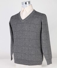 2025年秋季时尚百搭中老年男双层加厚V领，男装针织衫/毛衣，亚东羊绒制品