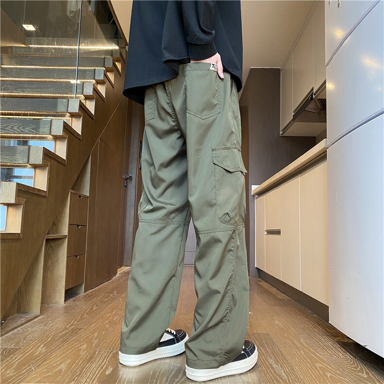 抖音品质秋季新款机能户外口袋宽松冲锋裤B315-K811-特p35控68,男装休闲裤,电商B315