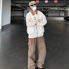 工装夹克外套高级感春秋2024新款宽松百搭休闲上衣潮，男装夹克，星座716-4
