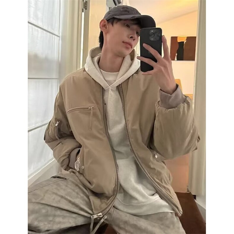 春秋季新款潮牌痞帅高端外套棒球服男工装夹克JK04,男装夹克,星座1116A（原606A-3）