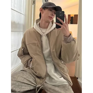 春秋季新款潮牌痞帅高端外套棒球服男工装夹克JK04