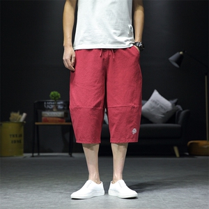大货风棉麻七分裤男夏季灯笼裤阔腿裤控696025-k901-p45