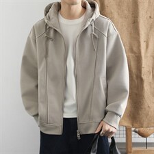 美式高级感连帽卫衣男2026潮牌复古高街oversiz开衫外套，女装短外套，星座914