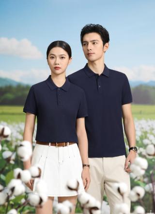 2025年夏季宽松型青春流行POLO衫透气男女同款,男装T恤,玖雅羊绒