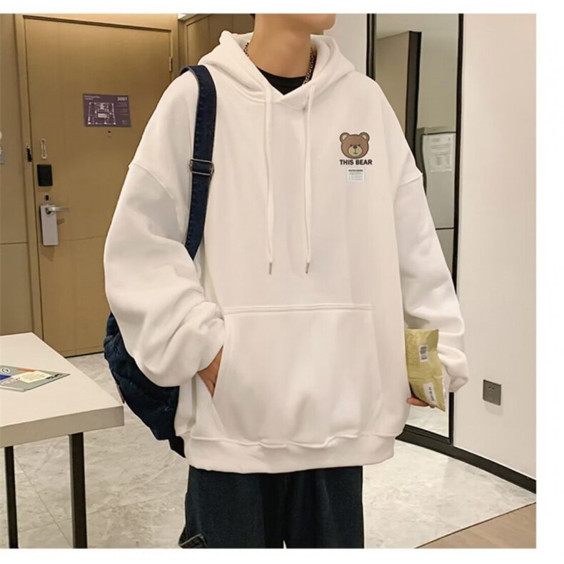 350g华棉潮牌印花连帽卫衣男女休闲春秋宽松时尚上衣5153-P43网图,男装卫衣,电商B245