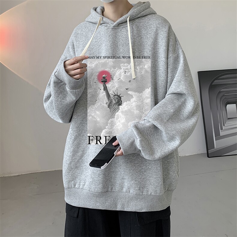 连帽卫衣男大码运动服帽衫外套WY2326-P35加绒款-P40,男装卫衣,电商A040