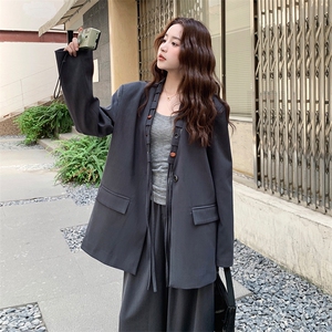 设计感小众廓形西装套装女2025秋季新款高级感宽松阔腿裤两件套潮图片